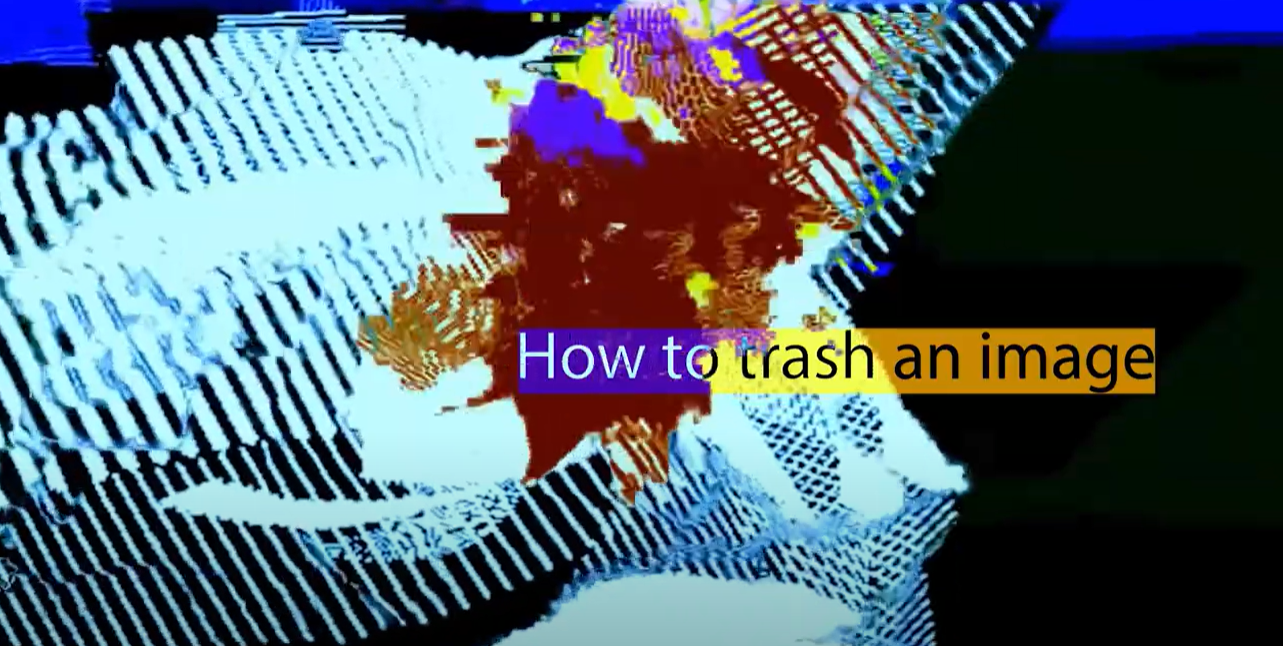 screenshot of video with how to trash an image text