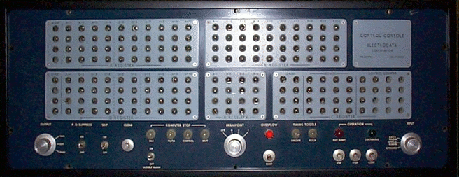 control console image with blinking lights