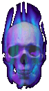 flaming skull animation