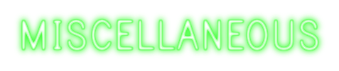 neon miscellaneous text